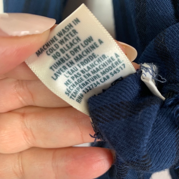 Cloth & Stone Button Stripped Back Top with tie - Picture 6 of 8